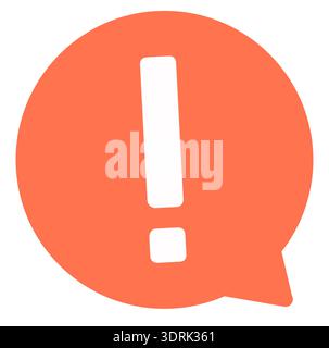 Exclamation mark icon in orange circle Stock Vector