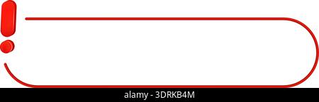 Red exclamation mark with oval frame Stock Vector
