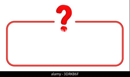 Red question mark symbol on white background Stock Vector
