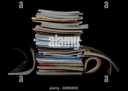 Stack of newspapers Stock Photo