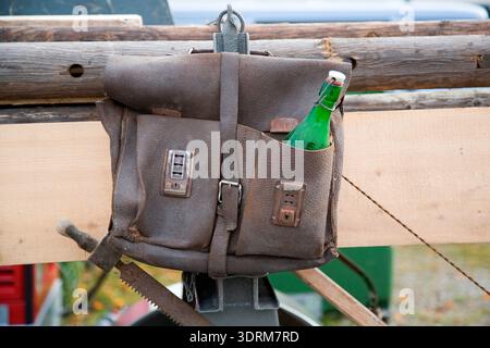 Construction worker bag from the 50s Stock Photo