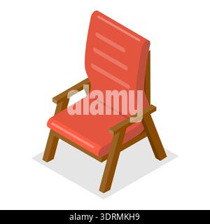 3D Isometric Flat Vector Set of Furniture Stock Photo