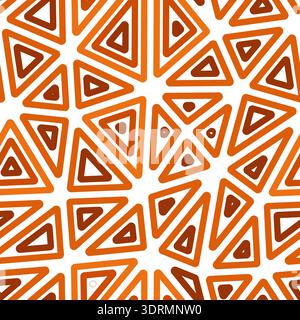 Minimalistic triangles background. Big shape size. Multiple repeated inner triangles. Single color tone style. Repeatable pattern. Stock Vector