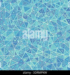 Triangles pattern geometric design. Compact shape size. Multiple repeated inner triangles. Multicolored style. Repeatable pattern. Stock Vector