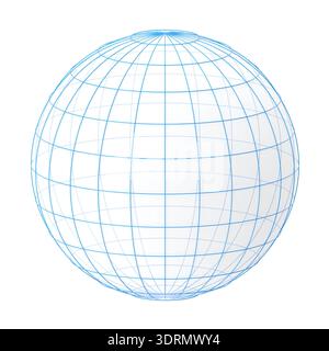 Sphere with Wireframe Stock Photo