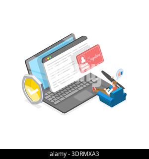 3D Isometric Flat Vector Conceptual Illustration of Credit Card Online Stock Photo