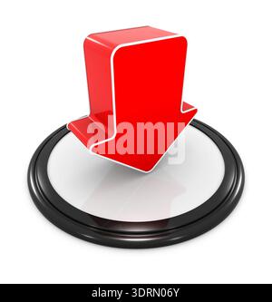 Red arrow on podium Stock Photo
