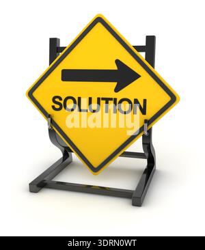 Road sign - solution Stock Photo