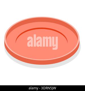 3D Isometric Flat Vector Set of Empty Serving Trays Stock Photo