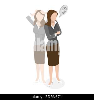 3D Isometric Flat Vector Conceptual Illustration of Melancholy Stock Photo