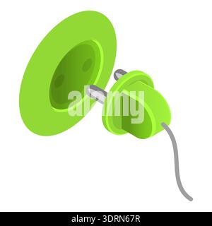 3D Isometric Flat Vector Set of Electric Sockets And Plugs Stock Photo