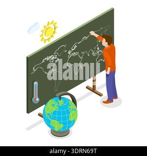 3D Isometric Flat Vector Set of Teachers Stock Photo