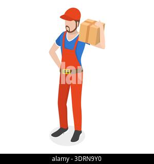 3D Isometric Flat Vector Set of Professions Stock Photo