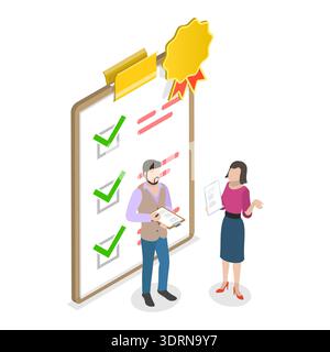 3D Isometric Flat Vector Conceptual Illustration of Product Quality Stock Photo