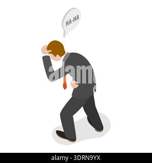 3D Isometric Flat Vector Conceptual Illustration of Joke Stock Photo