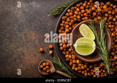Roasted chickpeas with smoked paprika Stock Photo