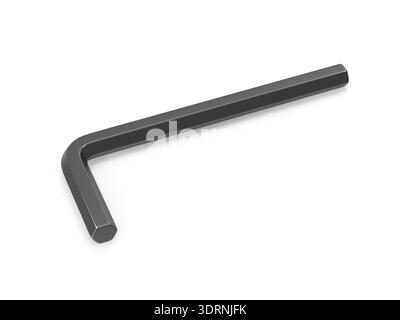 L-shaped hex wrench tool isolated on white Stock Photo