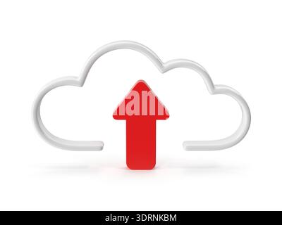 Cloud Upload Icon Symbol of Data Transfer and Storage Stock Photo