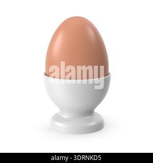 Boiled Egg in Egg Cup A Simple Breakfast Stock Photo