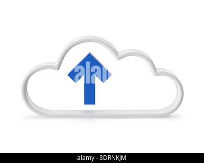 Cloud Upload Symbol of Data Transfer and Cloud Storage Stock Photo