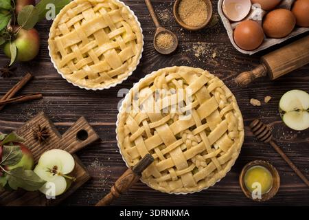 Cooking apple pie Stock Photo