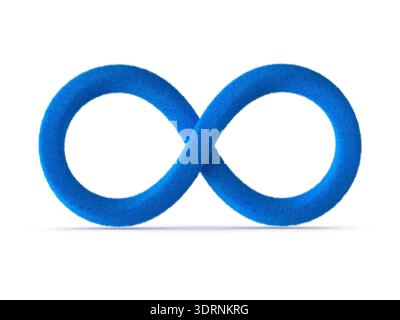 Blue Infinity Symbol in 3D Stock Photo