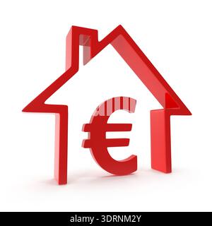 European Housing Market and Euro Symbol Stock Photo