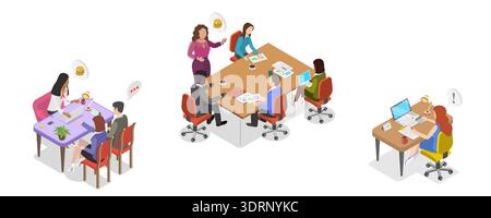 3D Isometric Flat Vector Illustration of Underwriting Stock Photo