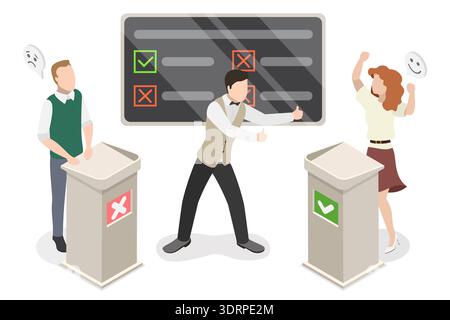 3D Isometric Flat Vector Illustration of Trivia Stock Photo