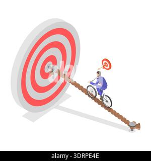 3D Isometric Flat Vector Illustration of Personal Growth Stock Photo