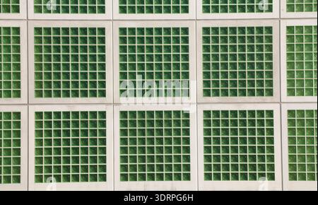 Green glass tiles Stock Photo