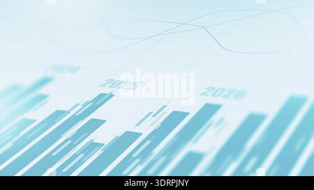 Data visualization shows trends and projections for years 2025 and 2026 in market analysis Stock Photo