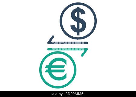 Exchange icon. Line icon style. Icon related to currency. bank elements vector illustration Stock Vector