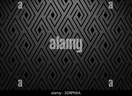The geometric pattern with lines. Seamless vector background. Black texture. Graphic modern pattern. Simple lattice graphic design Stock Vector