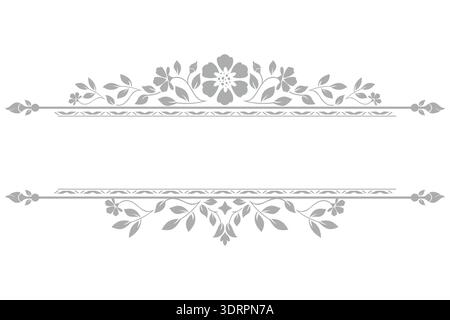 Vintage grey element. Graphic vector design. Damask graphic ornament Stock Vector