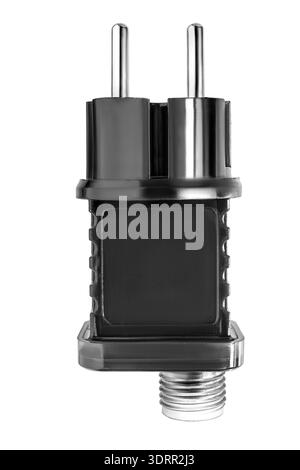 European standard electric plug adapter isolated on white background Stock Photo