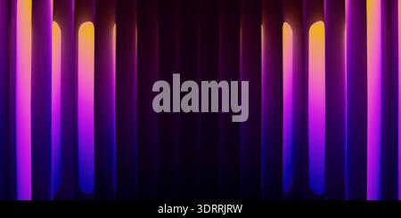 Glass abstract background color light gradient 3d violet render rainbow effect. Stock Photo
