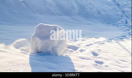 Shot of the large piece of snow Stock Photo