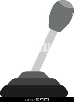 Manual gear shifter icon for vehicle interiors Stock Vector