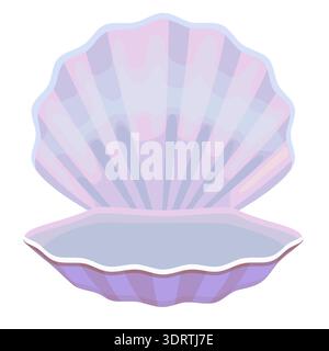 Elegant seashell with soft pastel colors Stock Vector