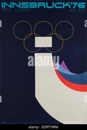 autocollant vintage jeux olympiques Montreal et Innsbruck 1976