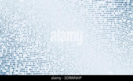 Abstract pale blue wavy dotted background Stock Vector
