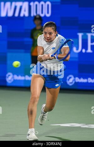 DUBAI UAE 16th February 2026 Action From 1st Semifinal Game Between Dubai Uae 16th February 2026 Action From Quarter Final Game Between Croatian Antonia Ruzic 7th Seeded Ukranian Elina Svitoliina At The Wta 1000 Dubai Duty Free Tennis 3drx4nj