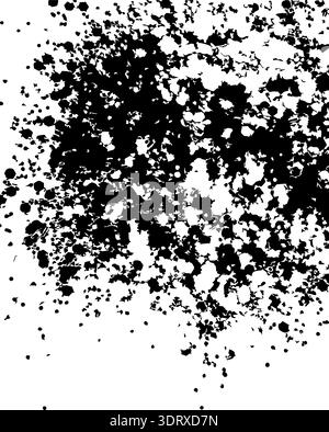 Solid dark texture composed of rough irregular spots creating high-density grunge surface. Stock Vector