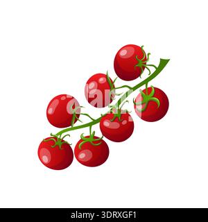 Cherry tomatoes on the vine Stock Vector