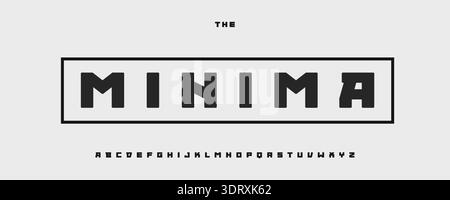 Simple Bold Font Logo Alphabet Vector English Letters Set Modern Typography, Creative Typographic Design for Title Text, Typo Poster Headline, Type Stock Vector