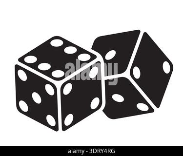 Illustration of an abstract game dice cubes Stock Vector