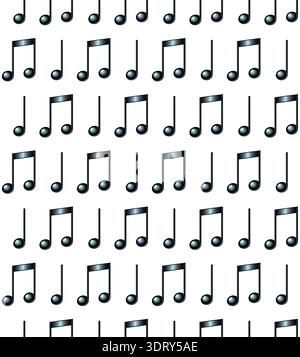 Seamless pattern of the musical note symbol Stock Vector