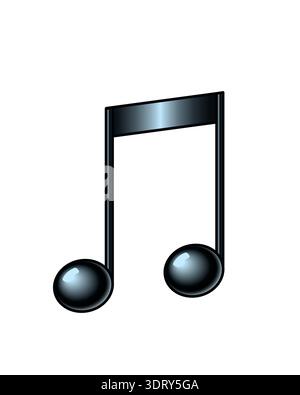 Illustration of the musical note symbol Stock Vector