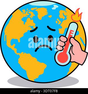 Earth Suffering from Global Warming Stock Vector